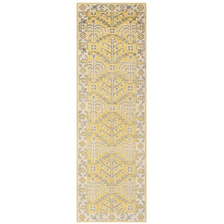 Safavieh 2 ft. 6 in. x 10 ft. Stone Wash Hand Knotted Runner Area RugYellow STW213A-210